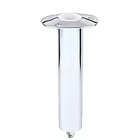 Lee's 0° Stainless Steel Swivel Base Flush Mount Rod Holder - Extra Long Tube 2.25" OD X 14.5" Tube