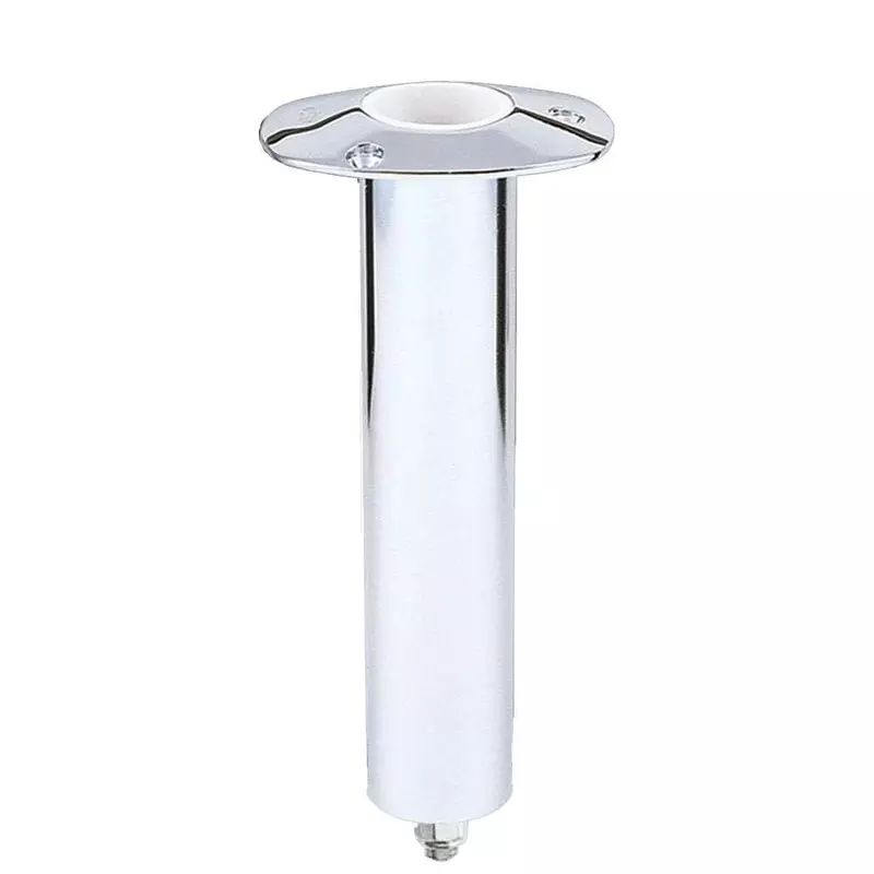 Lee's 0° Stainless Steel Swivel Base Flush Mount Rod Holder - Extra Long Tube 2.25" OD X 14.5" Tube