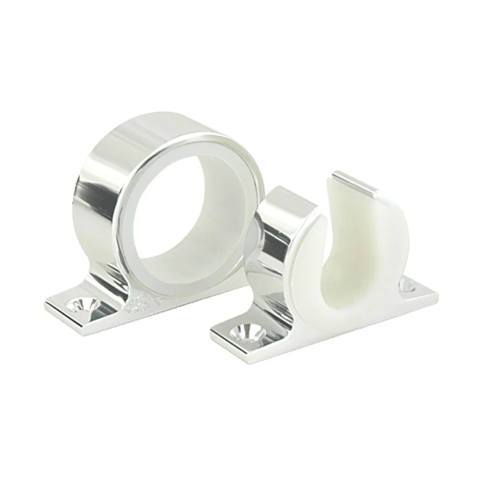 Boating Accessories New Single Rod Rack Set Lee's Tackle Mc70sl Bright Silver Finish