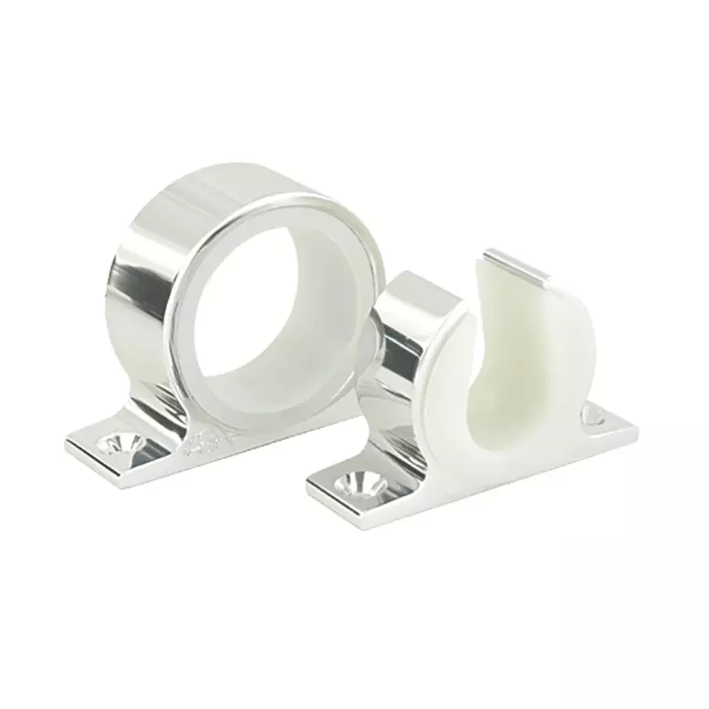 Boating Accessories New Single Rod Rack Set Lee's Tackle Mc70sl Bright Silver Finish