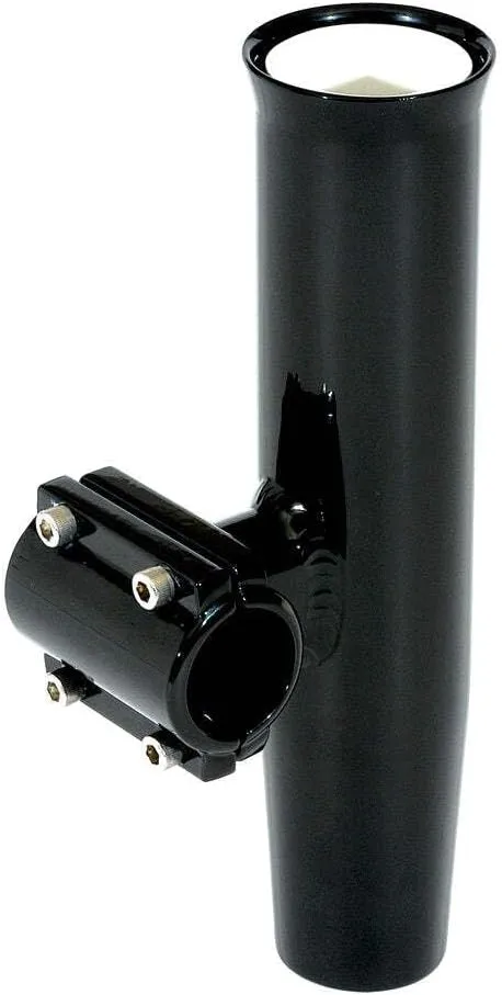 Lee's Clamp-On Rod Holder - Black Aluminum - Horizontal Mount - Fits 1.050" O.D. Pipe