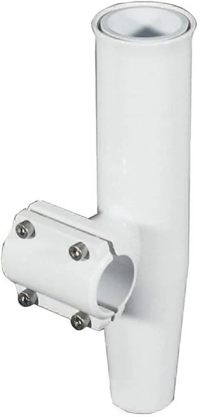 Lee's Clamp-On Rod Holder - White Aluminum - Horizontal Mount - Fits 1.900" O.D. Pipe