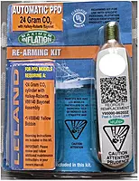 Inflatable Life Jacket Rearming Kit, Automatic, 38 g, 1/2" Threaded