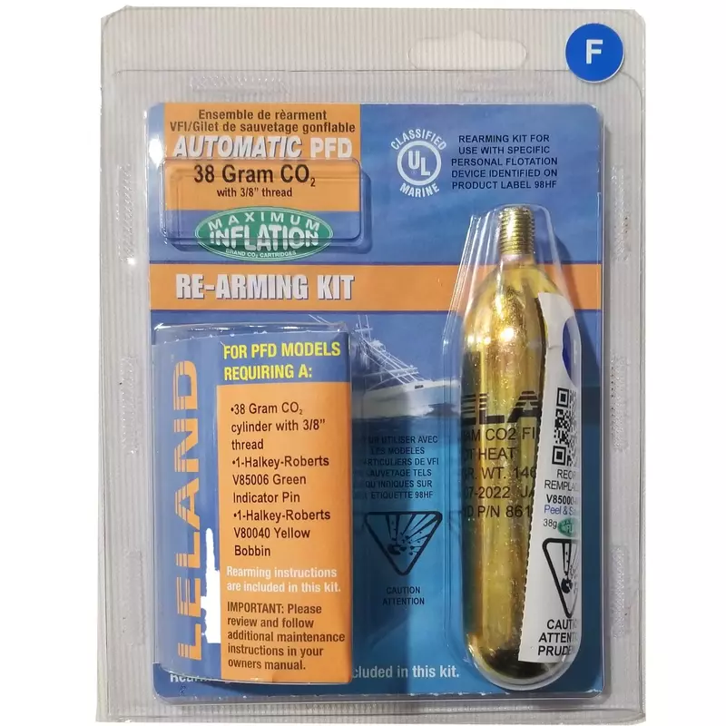 Leland Maximum Inflation V85000-86121Z 38-Gram Inflatable Life Vest Rearming Kit for V85000 Series - Auto