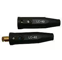 Lenco 05050 Cable Connector, Single Oval-Point Screw Connection, 1/0-2/0 Cap, Black