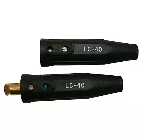 Lenco 05050 Cable Connector, Single Oval-Point Screw Connection, 1/0-2/0 Cap, Black