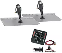 Lenco 12" x 12" Standard Trim Tab Kit w/LED Integrated Switch Kit 12V