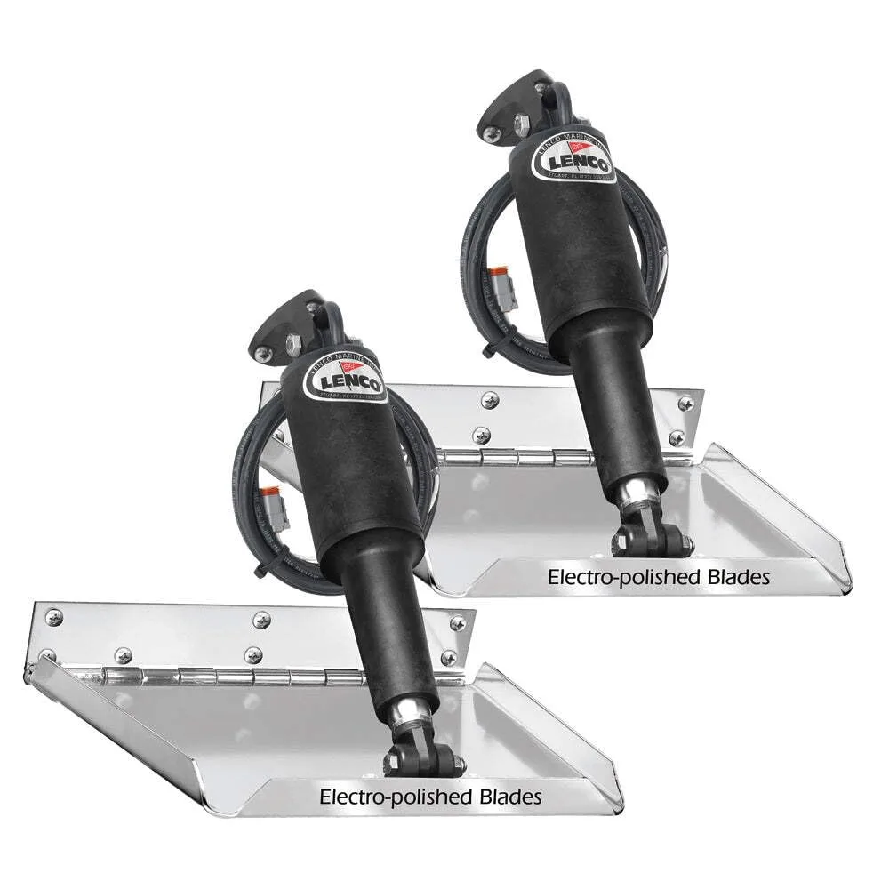 Lenco 12" x 9" Standard Performance Trim Tab Kit w/o Switch Kit 12V