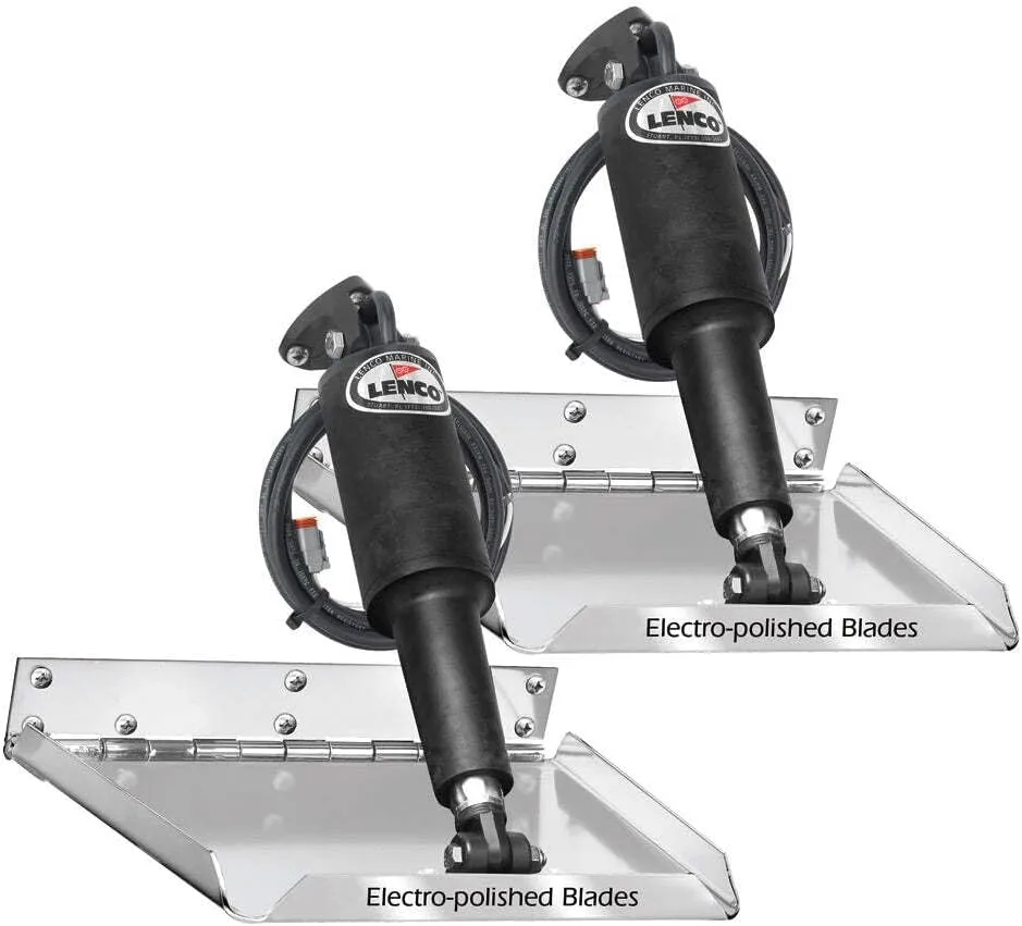 Lenco 12" x 9" Standard Performance Trim Tab Kit w/o Switch Kit 12V