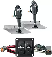 Lenco 12" x 12" Standard Trim Tab Kit w/Double Rocker Switch Kit