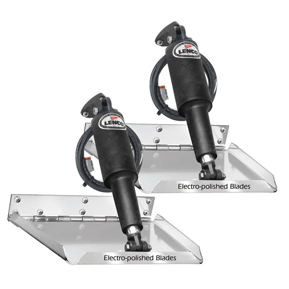 Lenco 15037-101 Trim Tab Kit, 12" x 12", 12V