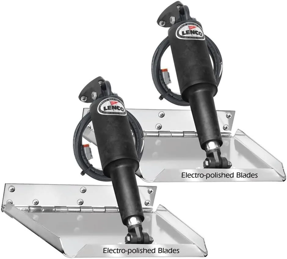 Lenco 15037-101 Trim Tab Kit, 12" x 12", 12V