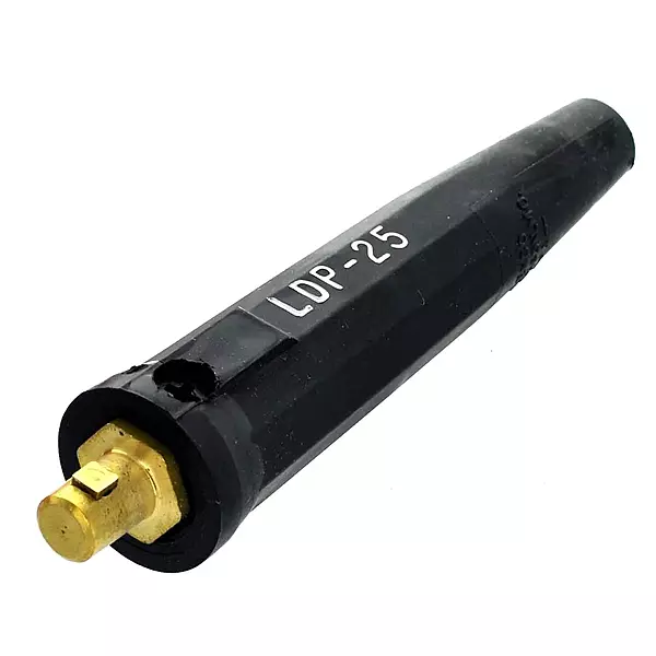 LENCO MARINE Machine Plug, 4-8 AWG, 150 Amps, Black, Outdoor, Welding Cable