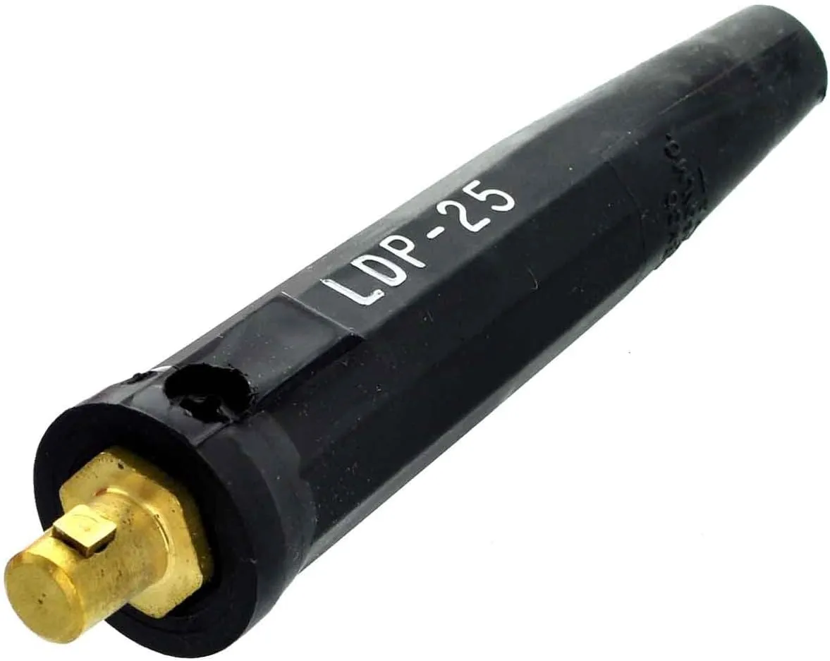 LENCO MARINE Machine Plug, 4-8 AWG, 150 Amps, Black, Outdoor, Welding Cable