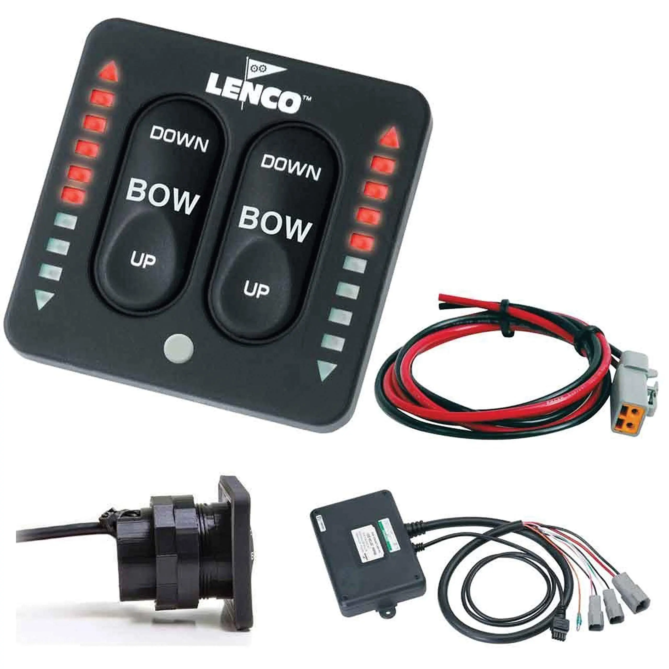 Lenco LED Indicator Two-Piece Tactile Switch Kit w/Pigtail f/Single Actuator Systems Electronic Switch