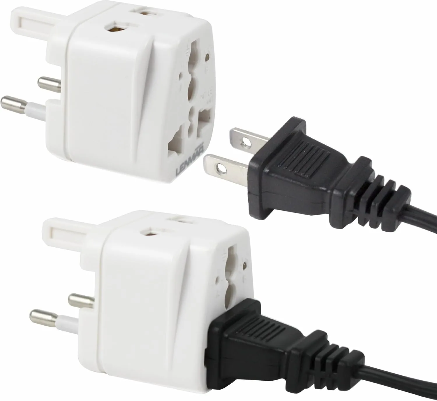 Lenmar TraveLite Ultra Compact All-in-One International Travel Adapter, White, AC150