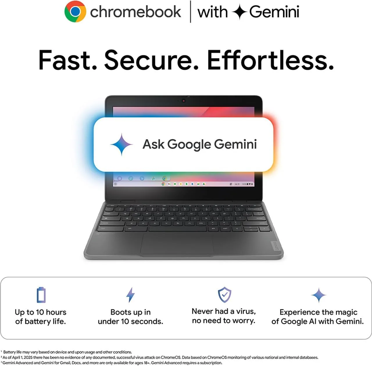 Lenovo 100e Chromebook Gen 4 82W0001FUS 11.6" Chromebook - HD - Octa-core (ARM Cortex A76 + Cortex A55) - 8 GB