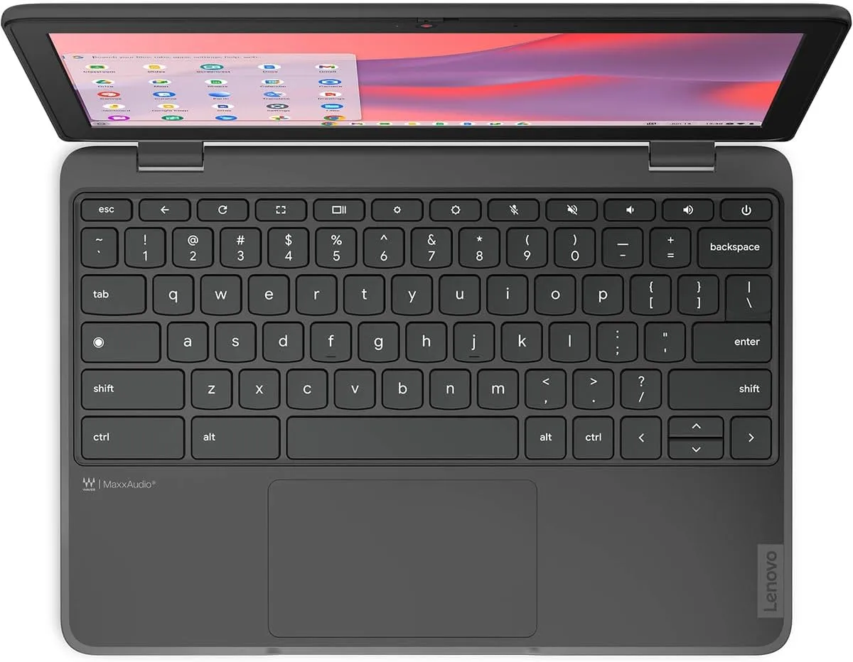 Lenovo 100e Chromebook Gen 4 83G80001US 11.6" Touchscreen Chromebook - HD - Intel N-Series N100-8 GB - 64 GB Flash Memory