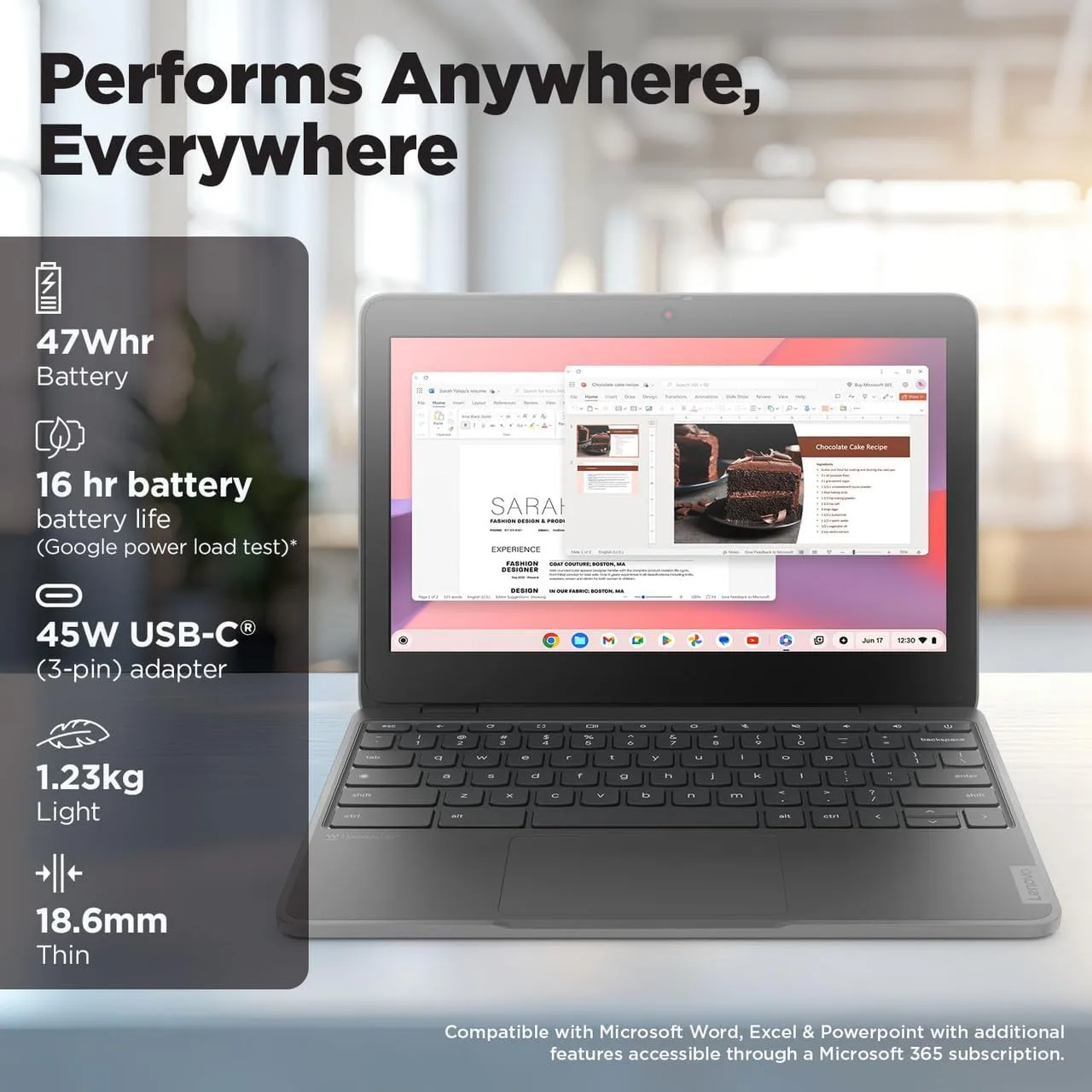 Lenovo 100e Chromebook Gen 4 82W0000WUS 11.6" Chromebook - HD - Octa-core (ARM Cortex A76 + Cortex A55) - 4 GB
