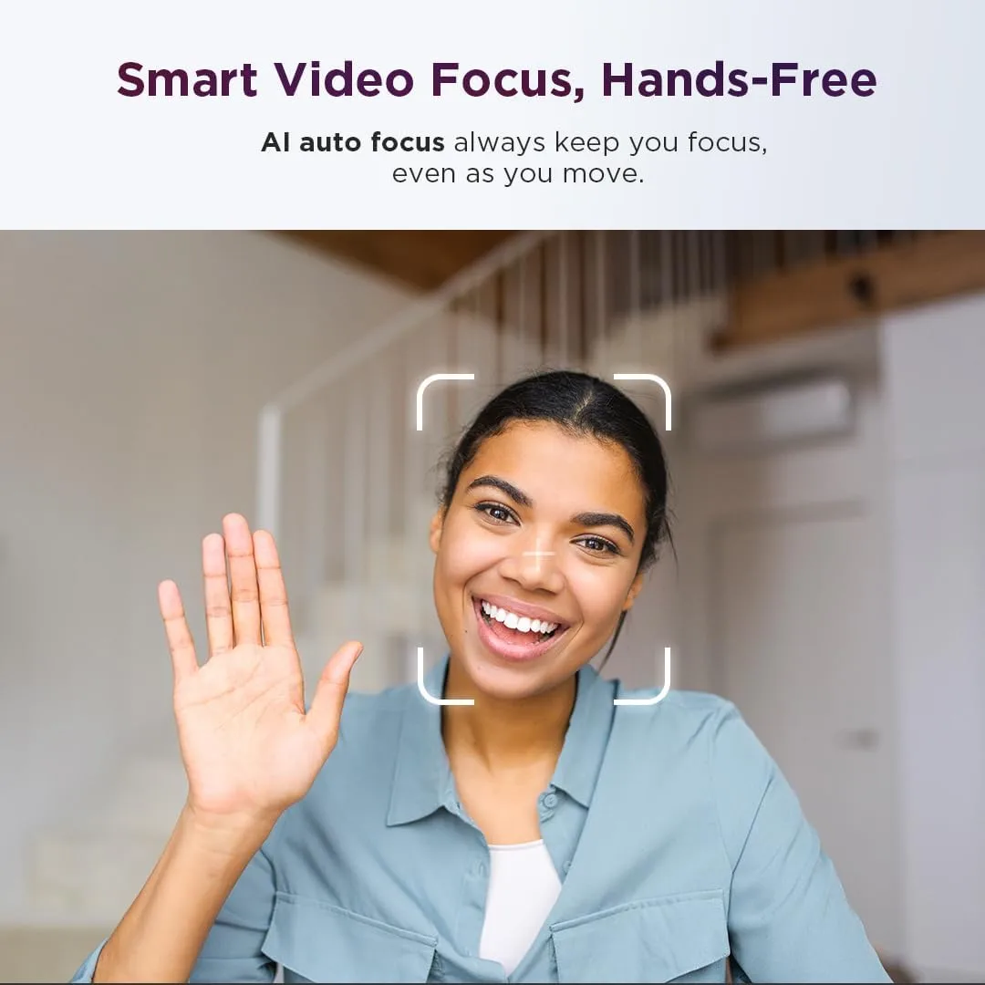 Lenovo 2K Pro Webcam — AI Noise Cancellation, 2K Resolution, 4X Zoom, Privacy Shutter
