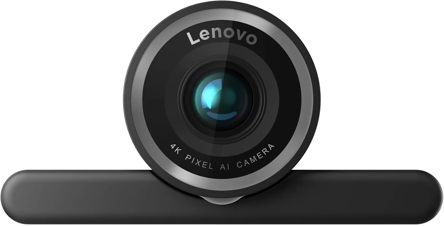Lenovo 2K Pro Webcam — AI Noise Cancellation, 2K Resolution, 4X Zoom, Privacy Shutter