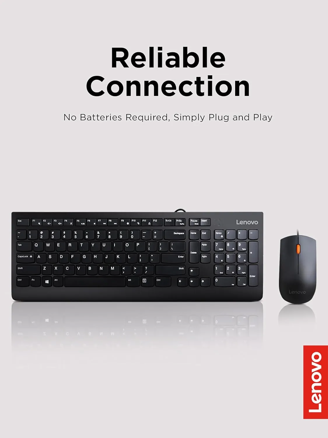 Lenovo 300 USB Wired Keyboard & Mouse