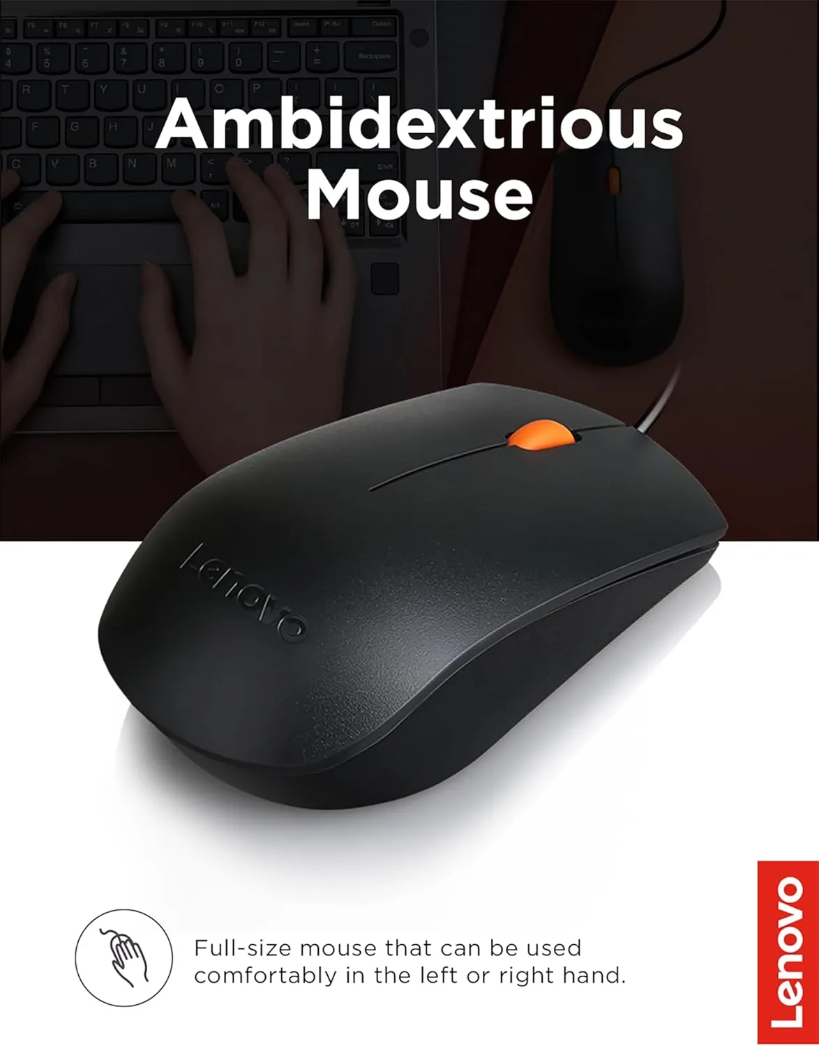 Lenovo 300 USB Wired Keyboard & Mouse