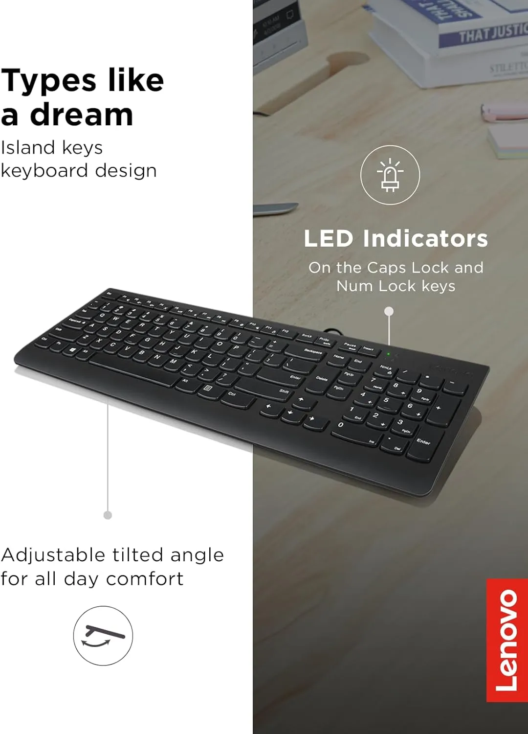 Lenovo 300 USB Wired Keyboard & Mouse
