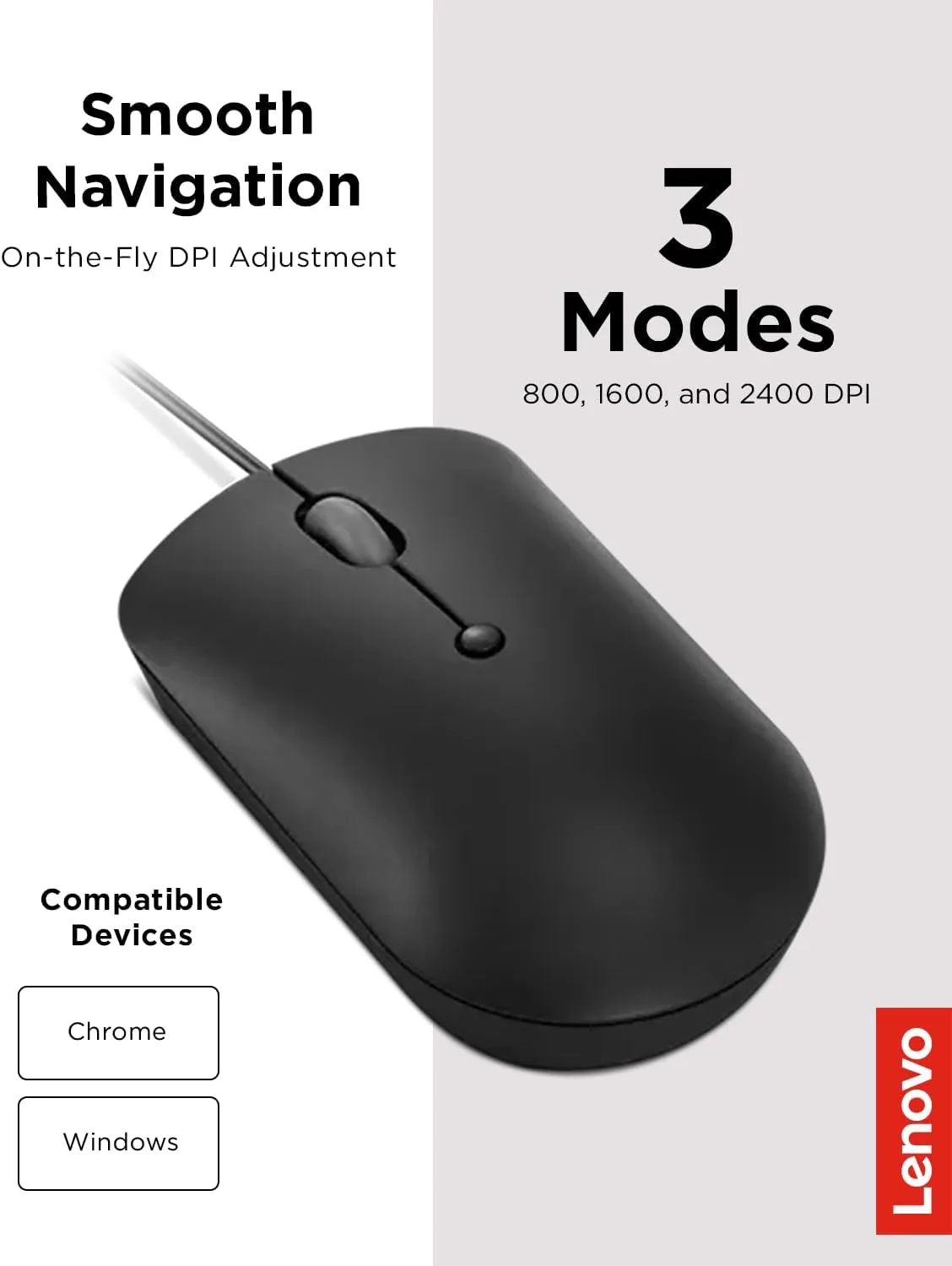 Lenovo USB-C Compact Wired Mouse