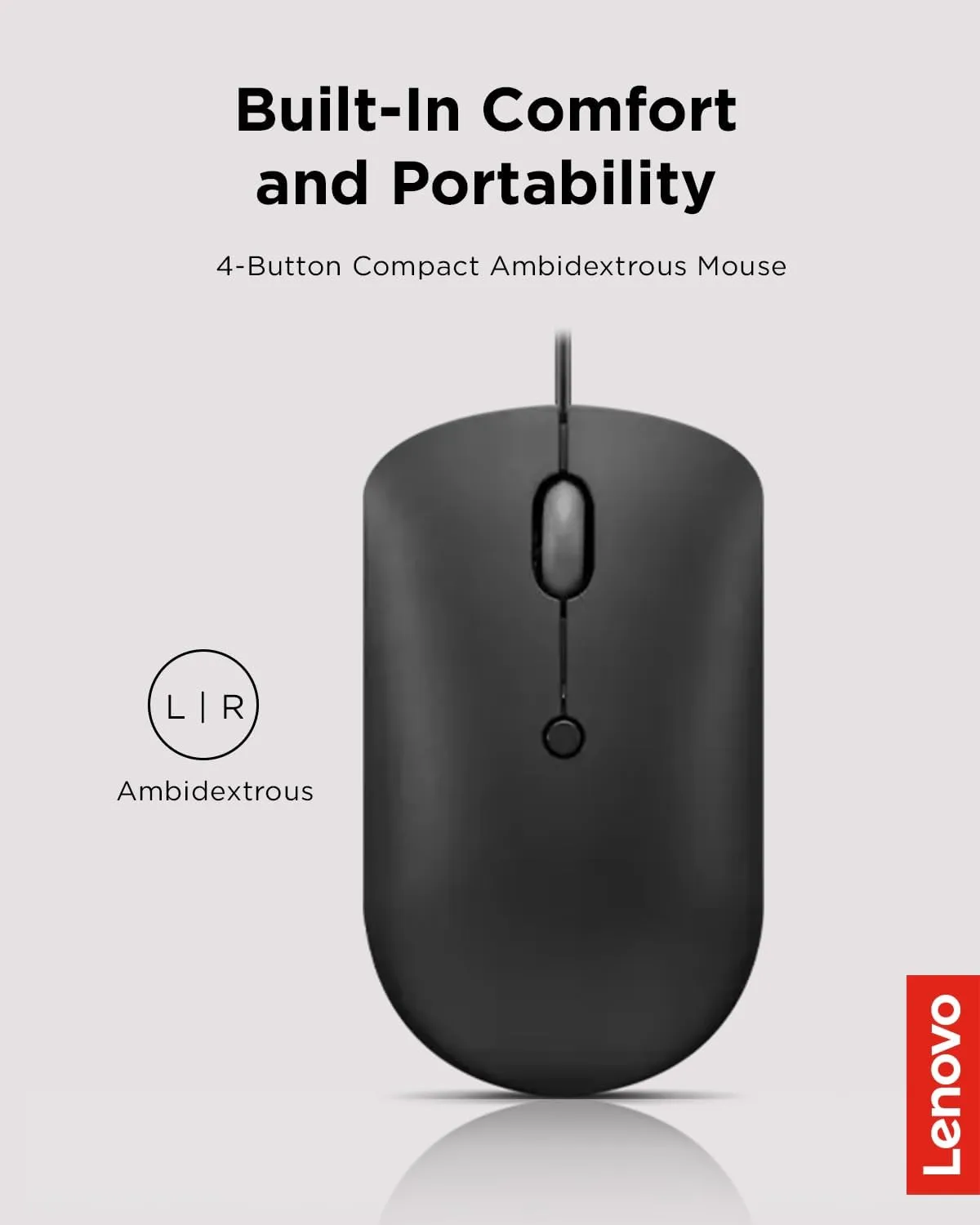 Lenovo USB-C Compact Wired Mouse