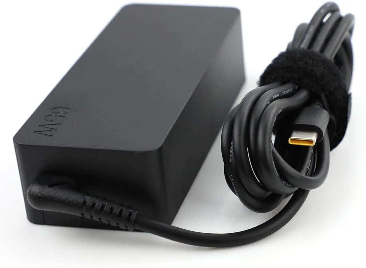 Lenovo USB Type-C 65W AC Adapter, 5.9ft, Black, GX20P92530