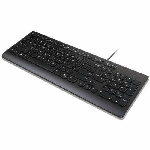 Lenovo Essential Wired Keyboard Black US English - Cable Connectivity - USB Type A Interface - Copilot Hot Key(s) - Plunger Keyswitch