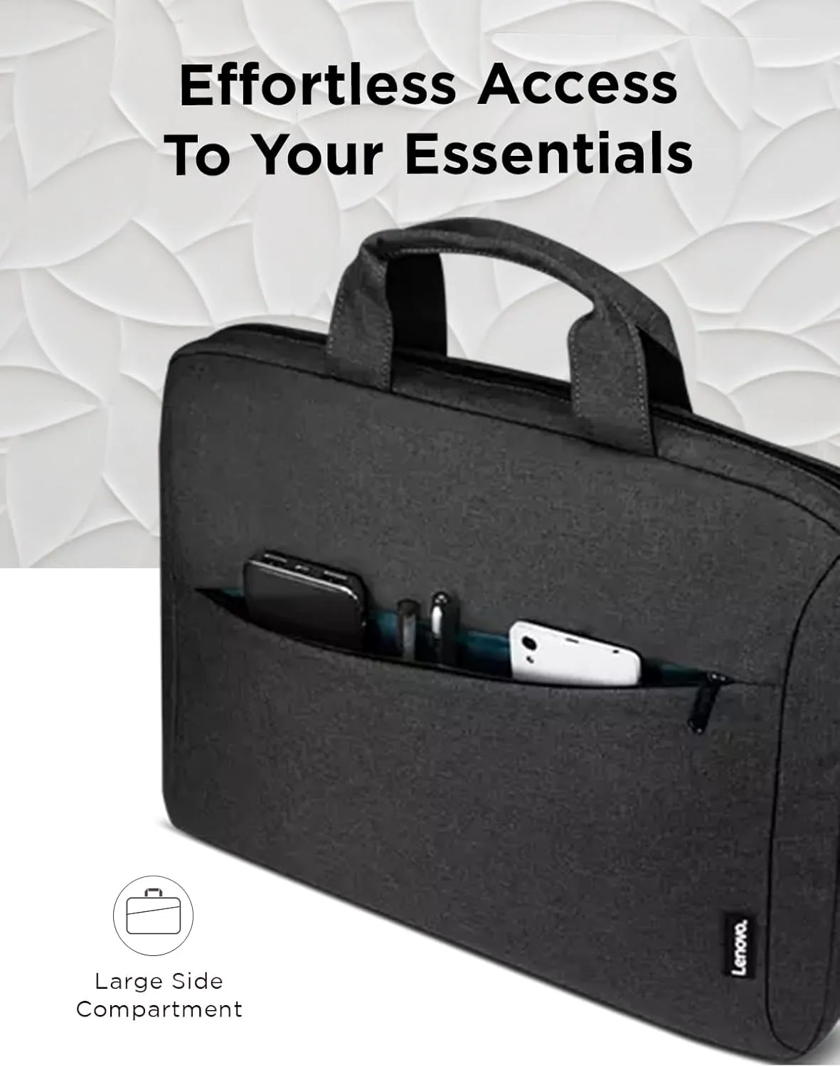 Lenovo Laptop Bag T210, Messenger Shoulder Bag for Laptop or Tablet, Sleek