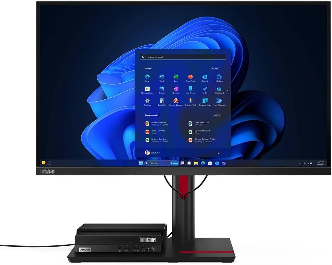Lenovo ThinkCentre M70q Gen 5 12TD001KUS Desktop Computer - Intel Core i7 14th Gen i7-14700T - vPro Technology - 16 GB