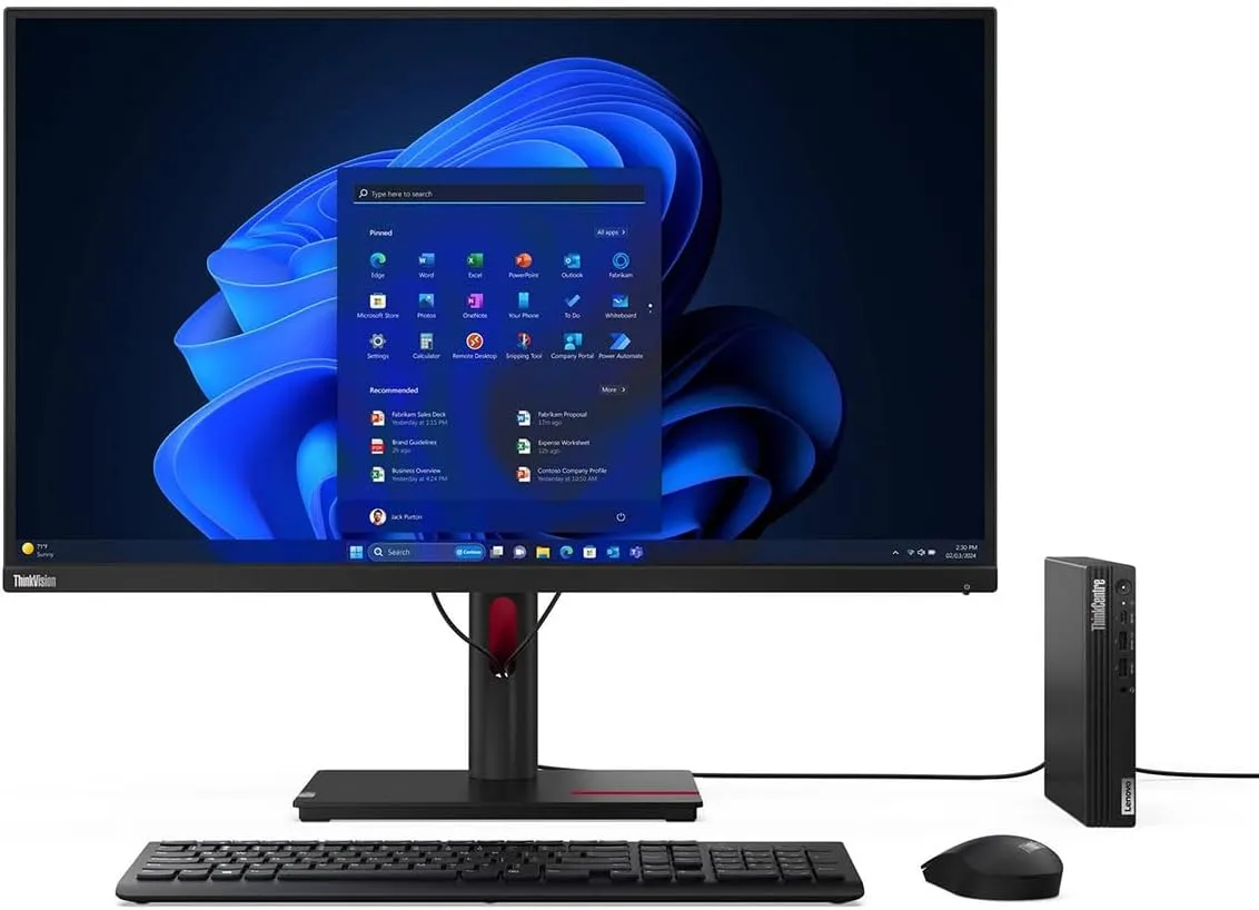 Lenovo ThinkCentre M70q Gen 5 12TD001RUS Desktop Computer - Intel Core i5 14th Gen i5-14400T - 16 GB - 512 GB SSD - Tiny