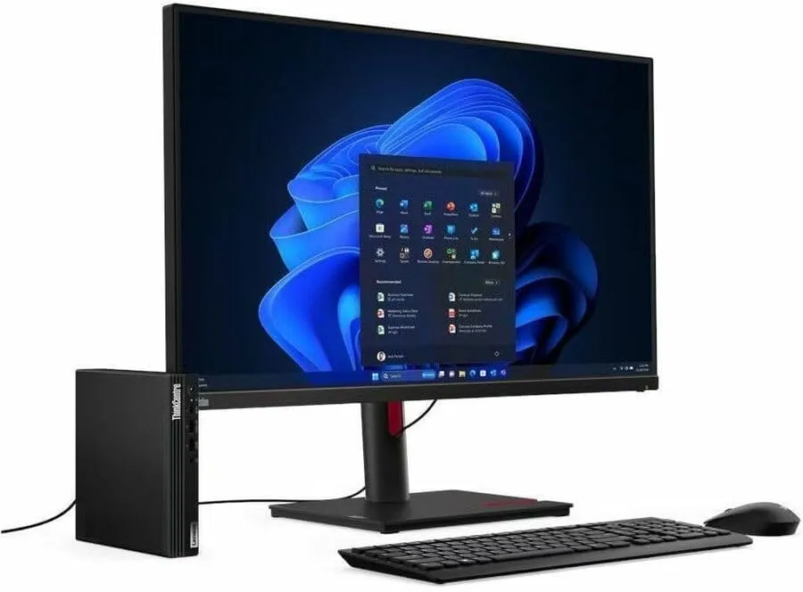 Lenovo ThinkCentre M75q Gen 5 12RQ000MUS Desktop Computer - AMD Ryzen 7 PRO 8700GE - 16 GB - 512 GB SSD - Tiny - Black
