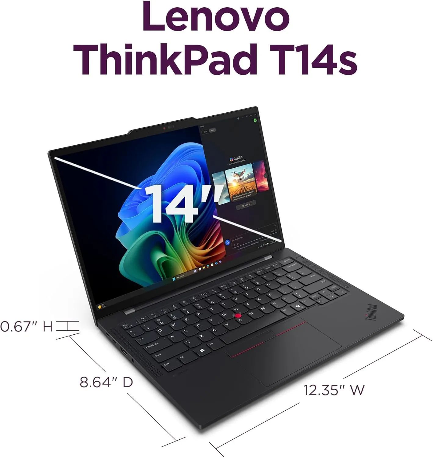 Lenovo ThinkPad T14s Gen 6 - 14" WUXGA Laptop - 32GB / 1TB - Snapdragon X Elite - Black