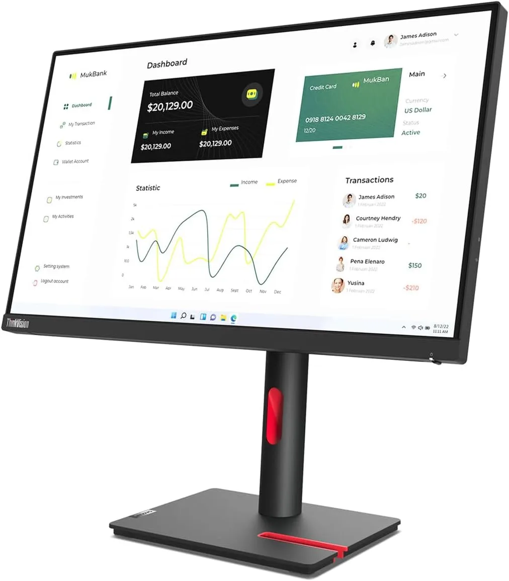 Lenovo ThinkVision P24h-30 24in Class WQHD LED Monitor - 63B3GAR6US