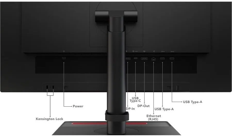Lenovo ThinkVision T24m-20 24in Class Full HD LED Monitor - 16:9 - Raven Black - 23.8in Viewable
