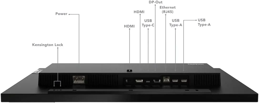 Lenovo ThinkVision T24m-20 24in Class Full HD LED Monitor - 16:9 - Raven Black - 23.8in Viewable