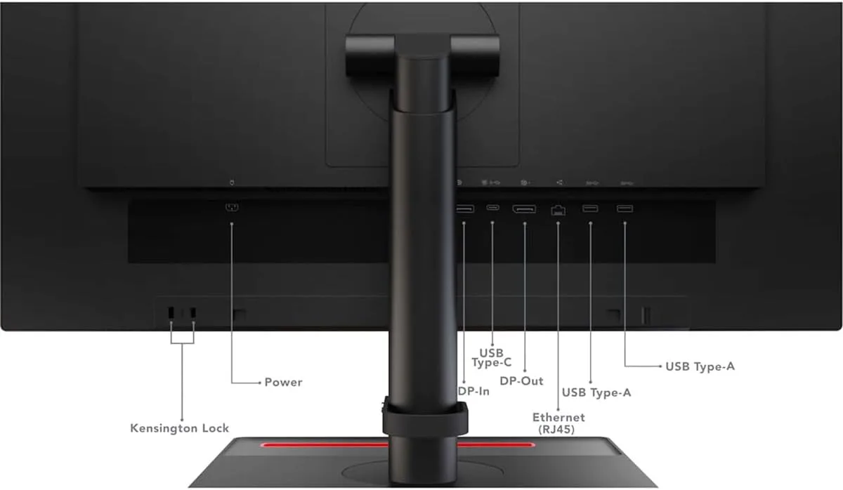 Lenovo ThinkVision T24m-20 24in Class Full HD LED Monitor - 16:9 - Raven Black - 23.8in Viewable