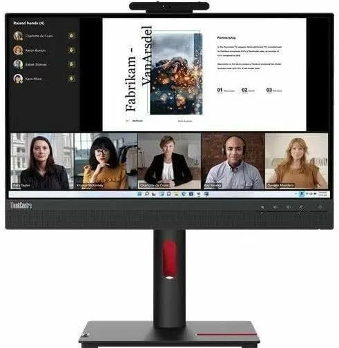 Lenovo ThinkVision TIO22Gen5 21.5" FHD IPS Monitor with Webcam & Speakers