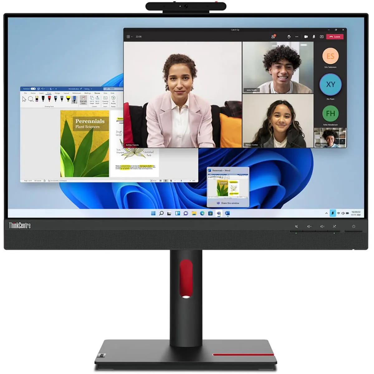 Lenovo ThinkCentre Tiny-In-One 24in Class Webcam LED Touchscreen Monitor - 16:9 - 4 ms Extreme Mode - 23.8in Viewable