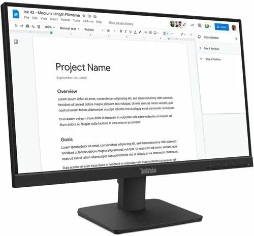 Lenovo TS S224e 21.5-inch FHD IPS Monitor, 100Hz, HDMI