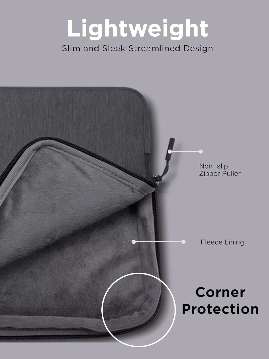 Lenovo Urban Laptop Sleeve 14 Inch - Water Resistant, Charcoal Grey