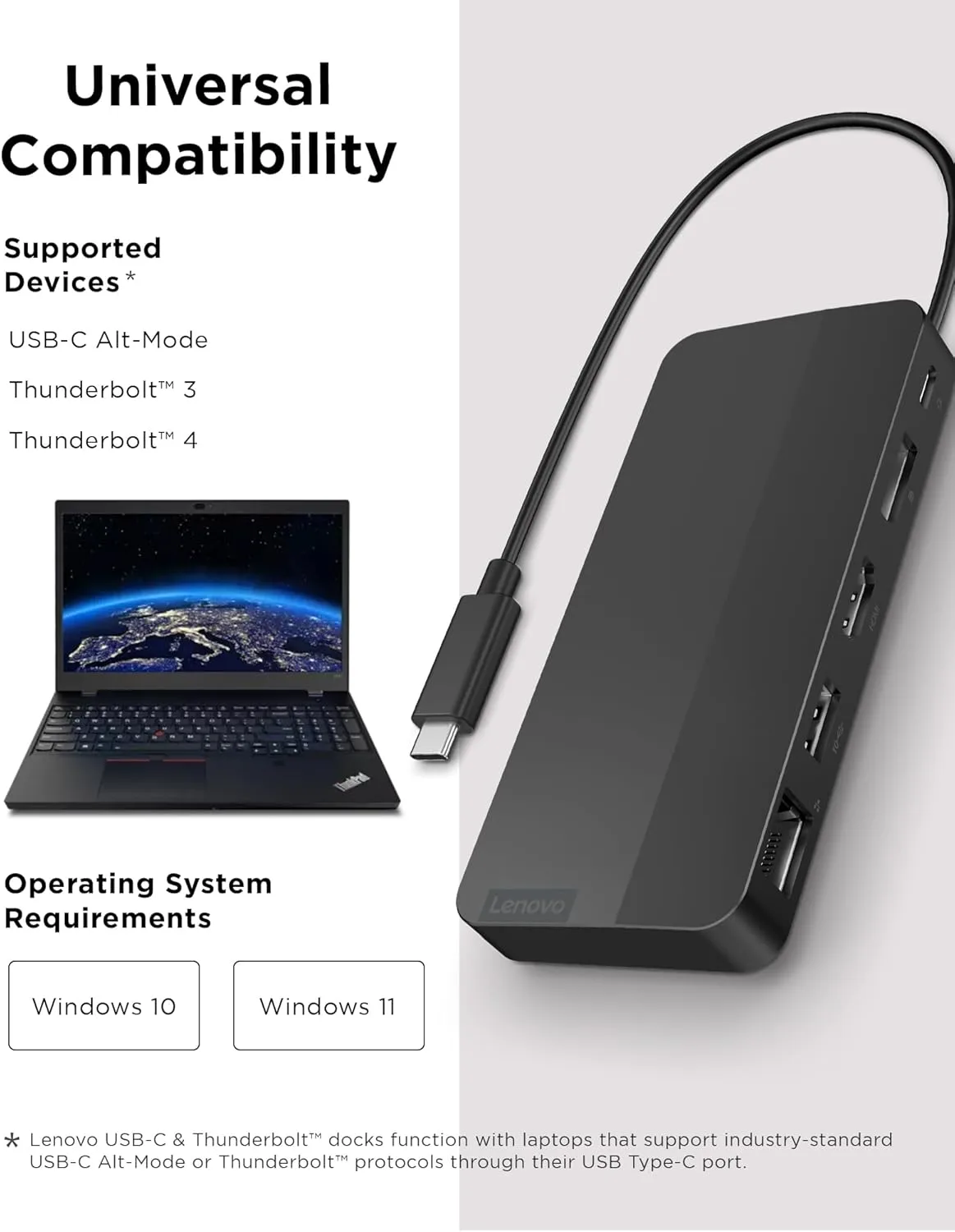 Lenovo USB-C Dual Display Dock