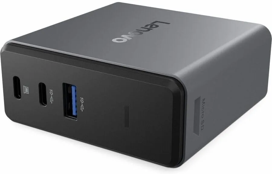 Lenovo USB-C GaN Travel Dock with 65W Integrated Power