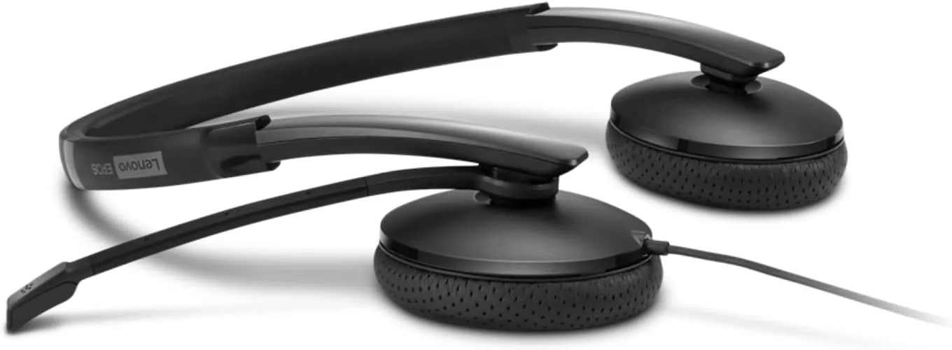 Lenovo Wired USB Headset for PC/Laptop, Lightweight 140g