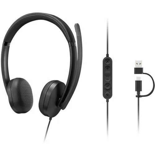 Lenovo Wired VoIP Headset 5000 - Microsoft Teams Certified - Stereo - USB Type A/C