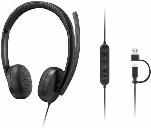Lenovo Wired VoIP Headset 5000 - Microsoft Teams Certified - Stereo - USB Type A/C